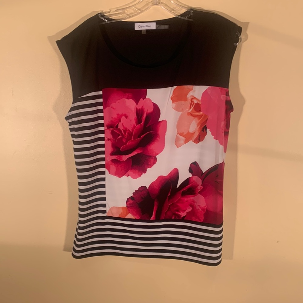 Calvin Kline sleeveless floral print